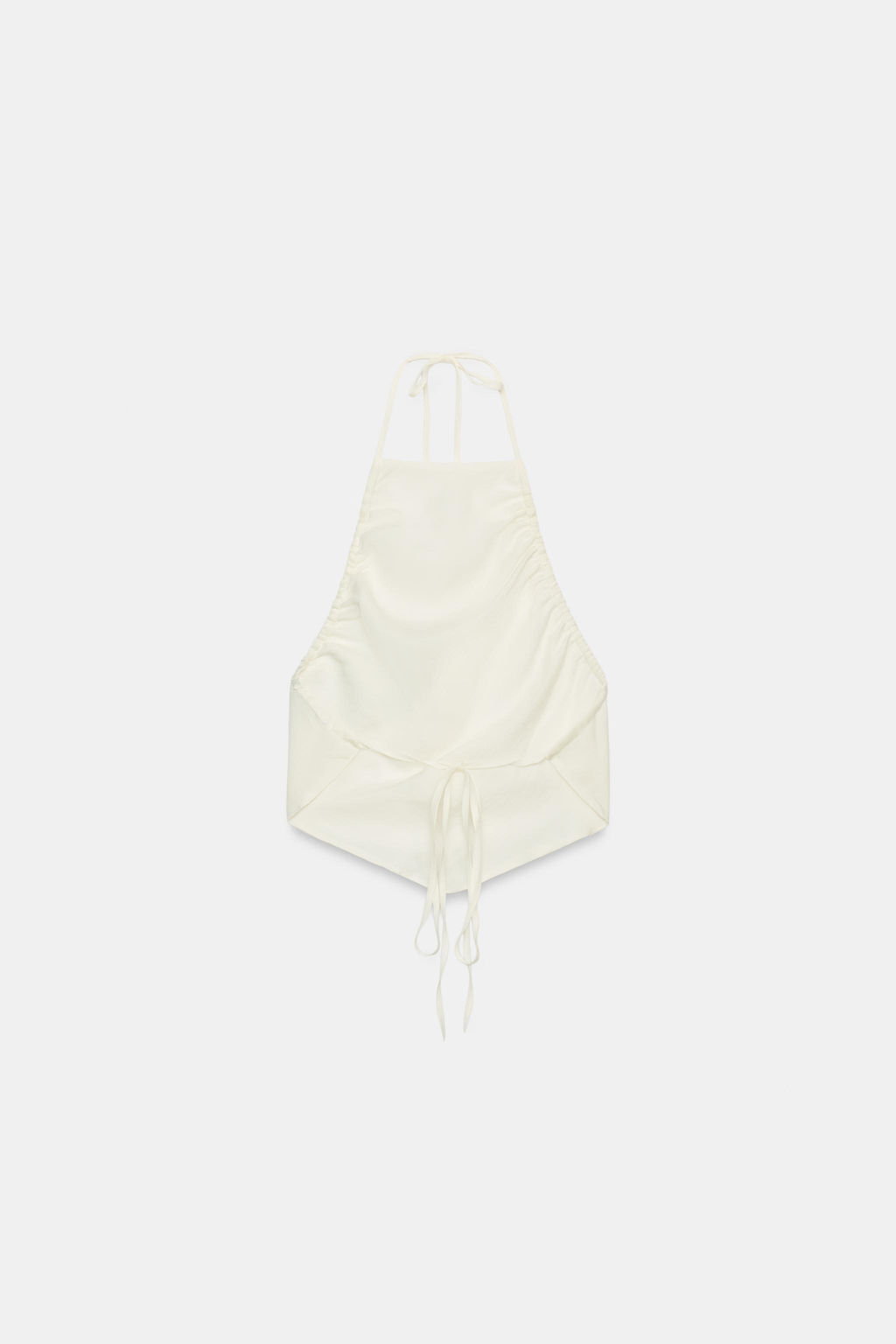 TOP HALTER FRUNCES / Blanco - Zara фото 11