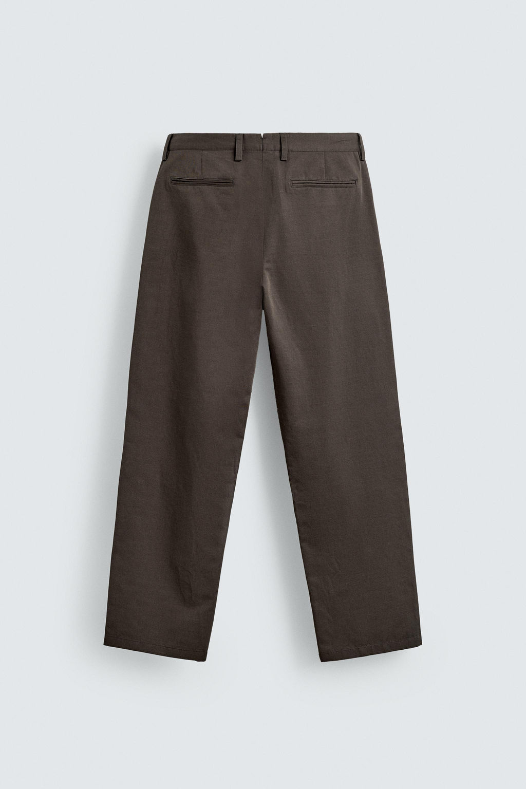 COTTON/LINEN PLEATED TROUSERS - Zara фото 8