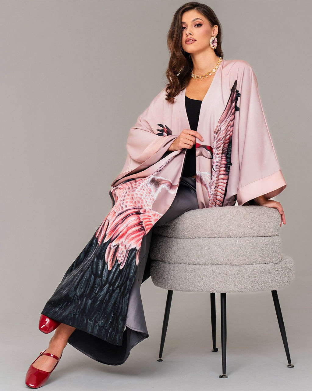 авторское мегаэффектное Японский шёлк / Армани-шёлк кимоно - Sahar art lab фото 8