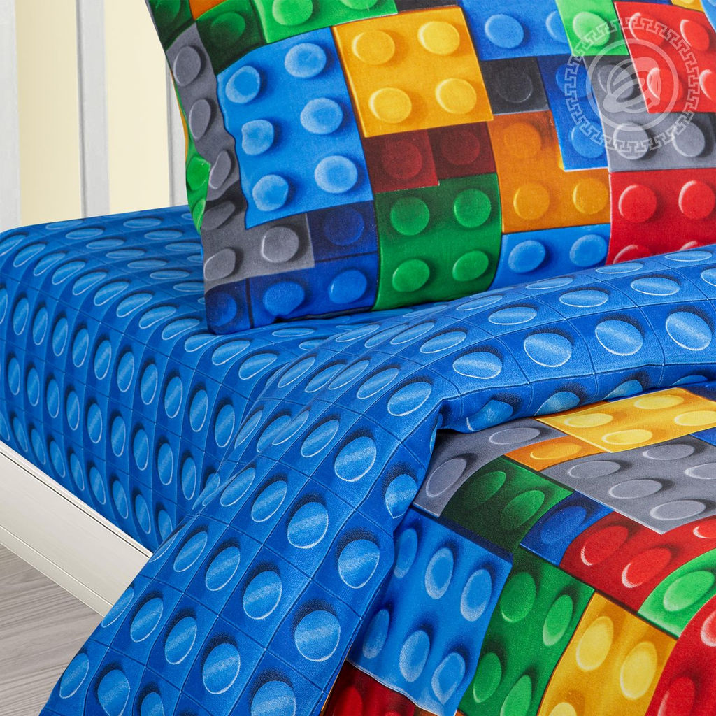 Постельное белье Леголэнд (бязь детская) 1,5 сп./Пододеяльник: 1 шт. - 215*143; Простыня: 1 шт. - 214*150; Наволочка: 2 шт. - 70*70; Бязь детская