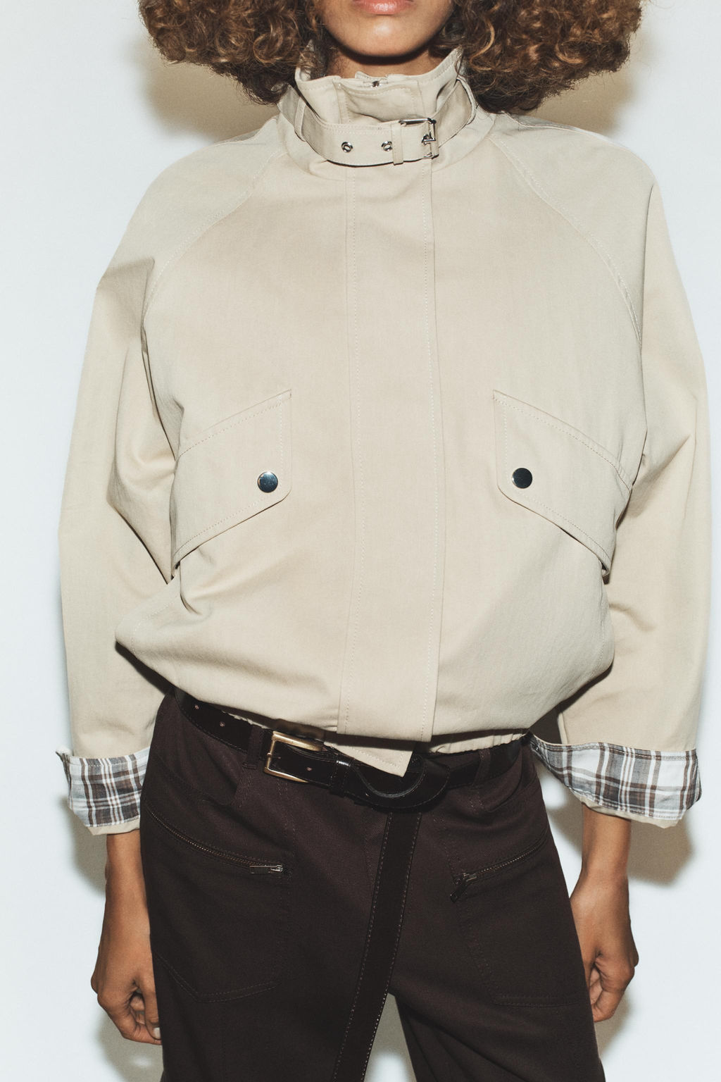 OVERSIZE HIGH NECK BOMBER JACKET - Zara фото 13