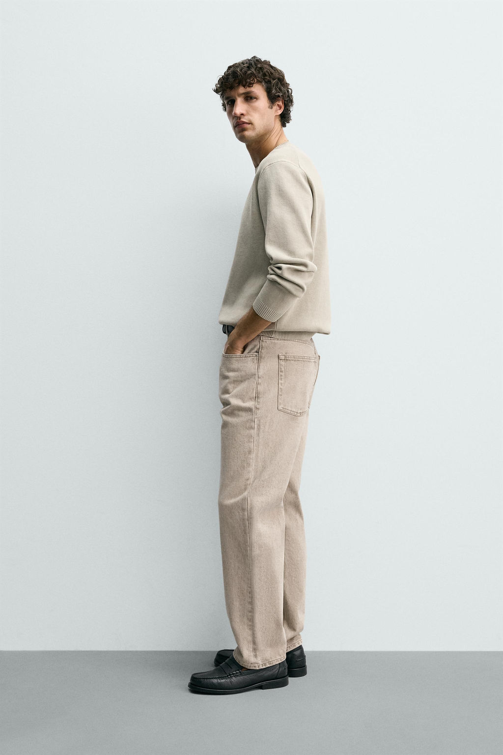 JEANS STRAIGHT ANKLE FIT ORIGINS / Gris claro