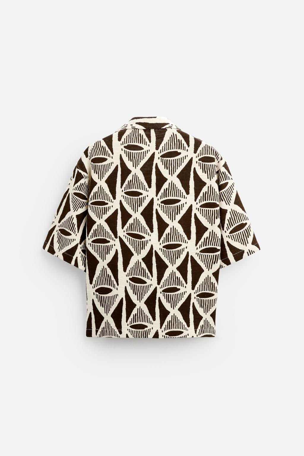 GEOMETRIC PRINT OVERSHIRT - Zara фото 8