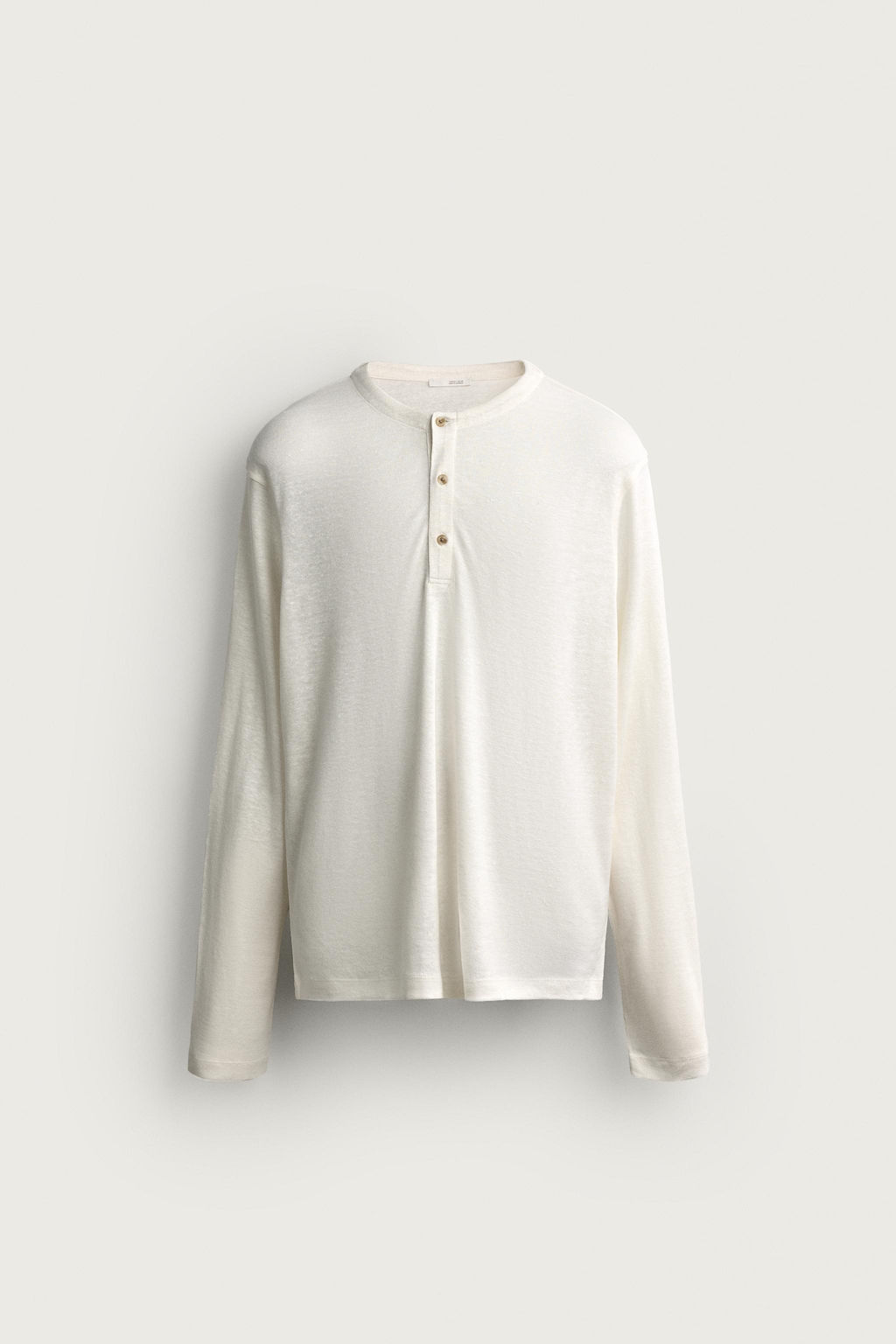 CAMISETA CUELLO PANADERO C??AMO - VISCOSA / Blanco roto - Zara фото 7
