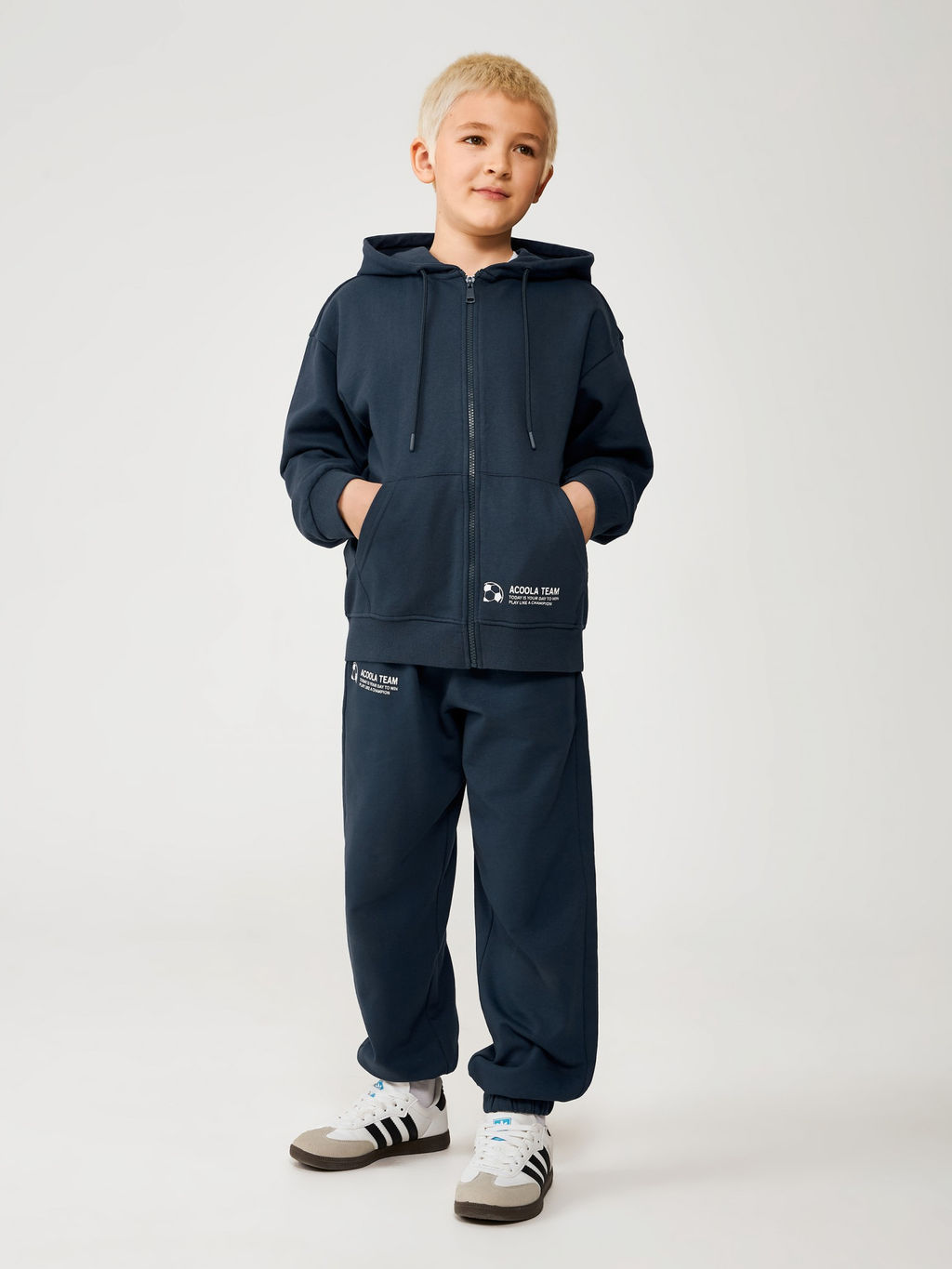 ACOOLA / Куртка детская для мальчиков Monogram_jc холодный синий фото 3