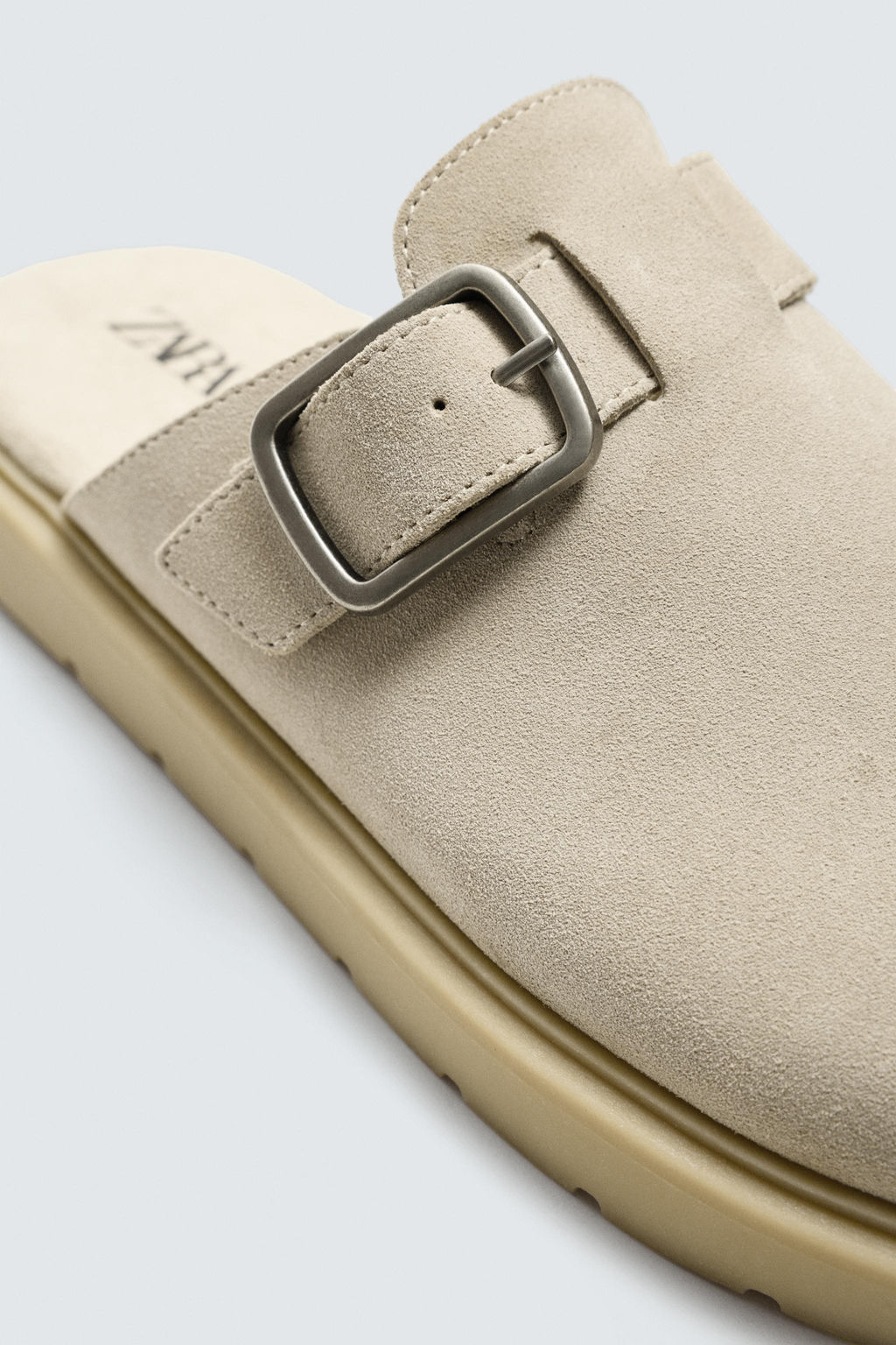 LEATHER BUCKLE CLOGS - Zara фото 13