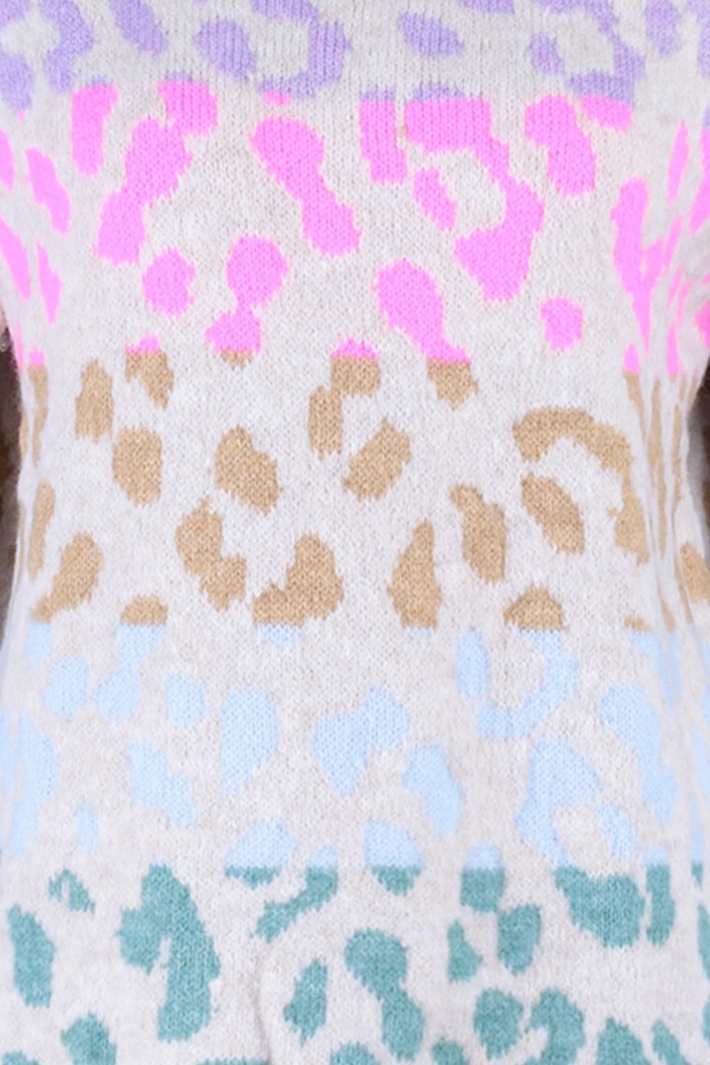 Tas Yumusak Dokulu Leopar Desenli Triko Kazak TWOAW22KZ0427 - Trendyolmilla фото 7