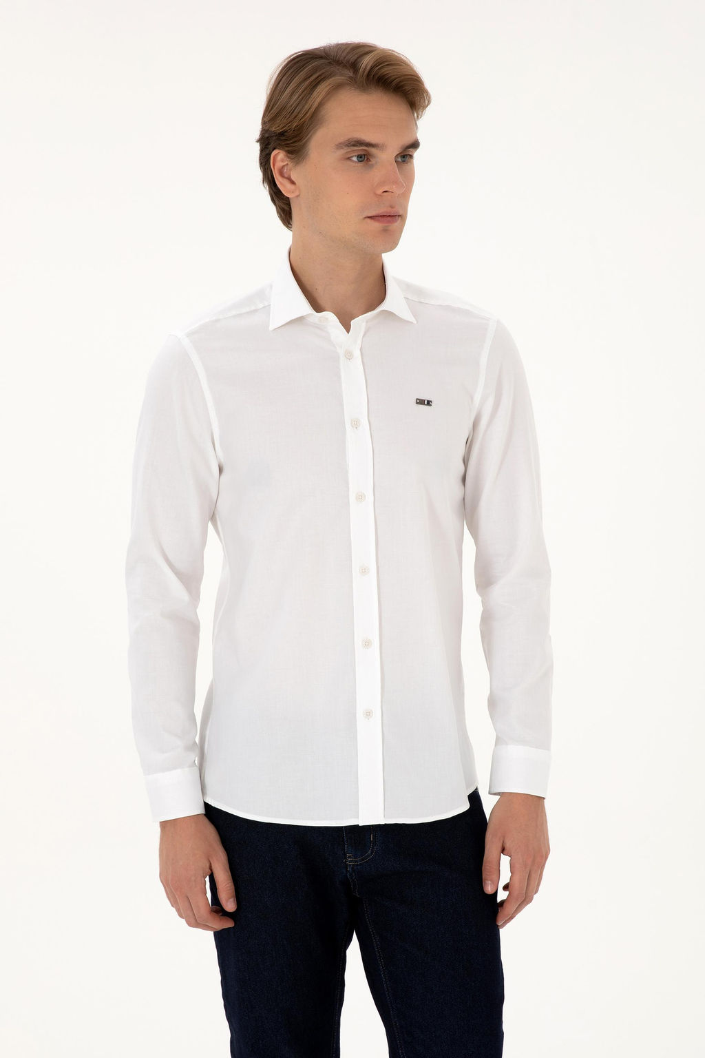 Erkek Beyaz Uzun Kollu Basic G_mlek Sepette S_rpriz _ndirim - U.s. polo assn фото 3
