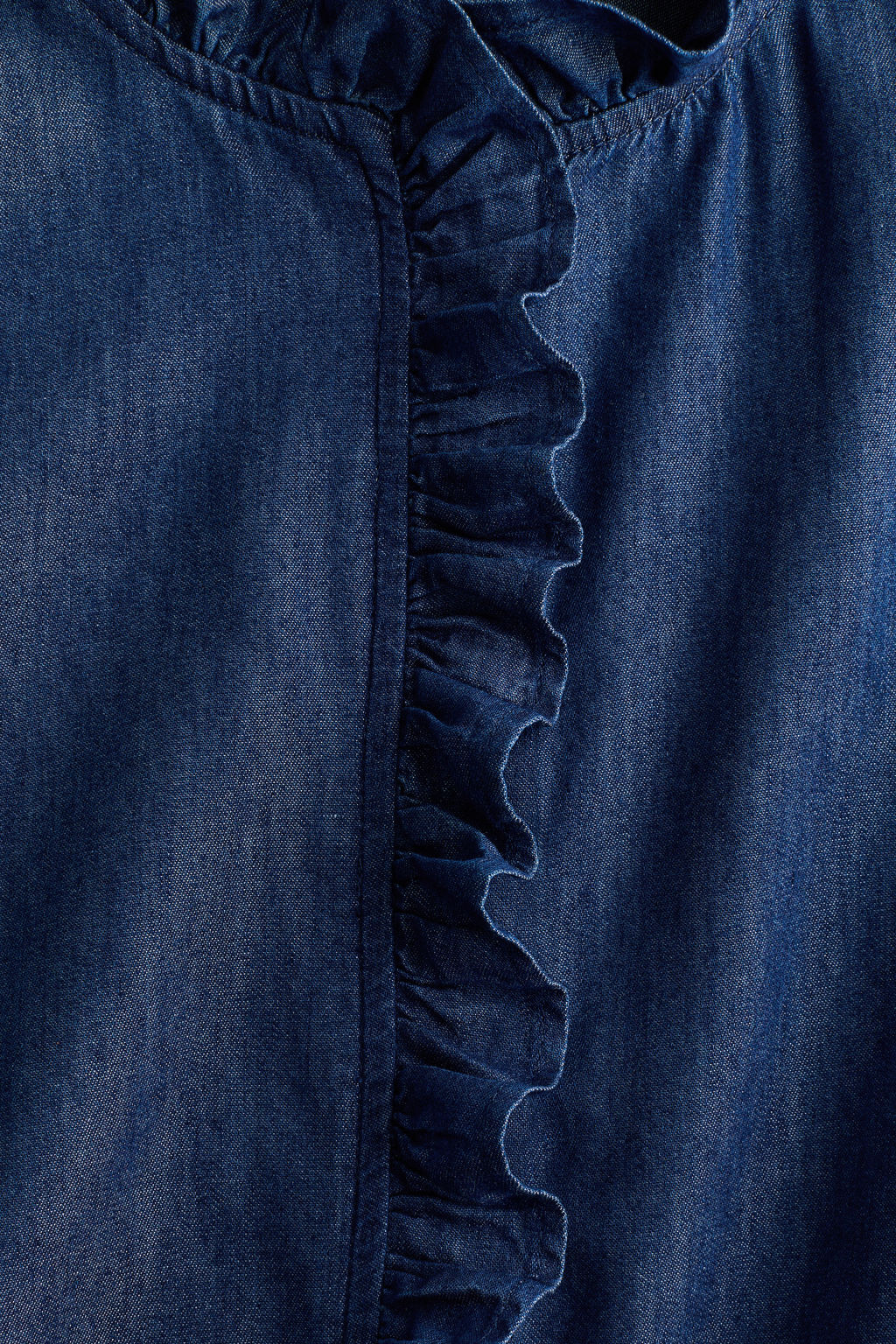 Frill-trimmed denim blouse - H&m фото 4