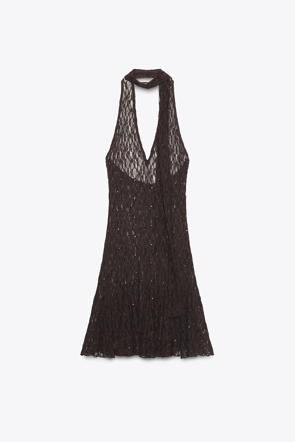 STUDDED SCARF DRESS - Zara фото 12