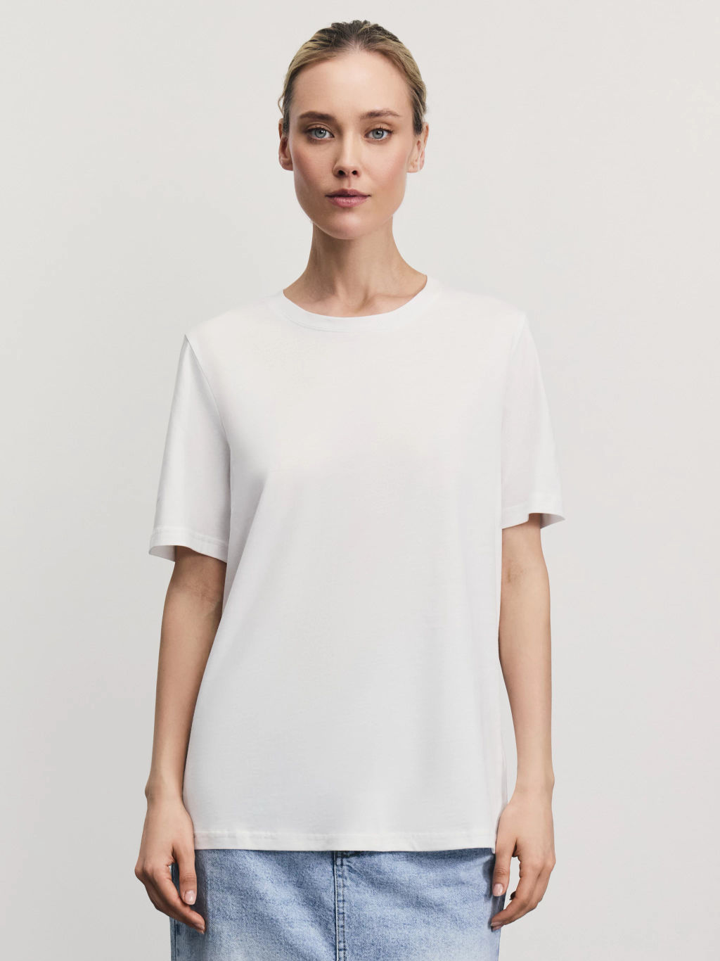 Базовая футболка из хлопка / Zarina фото 3