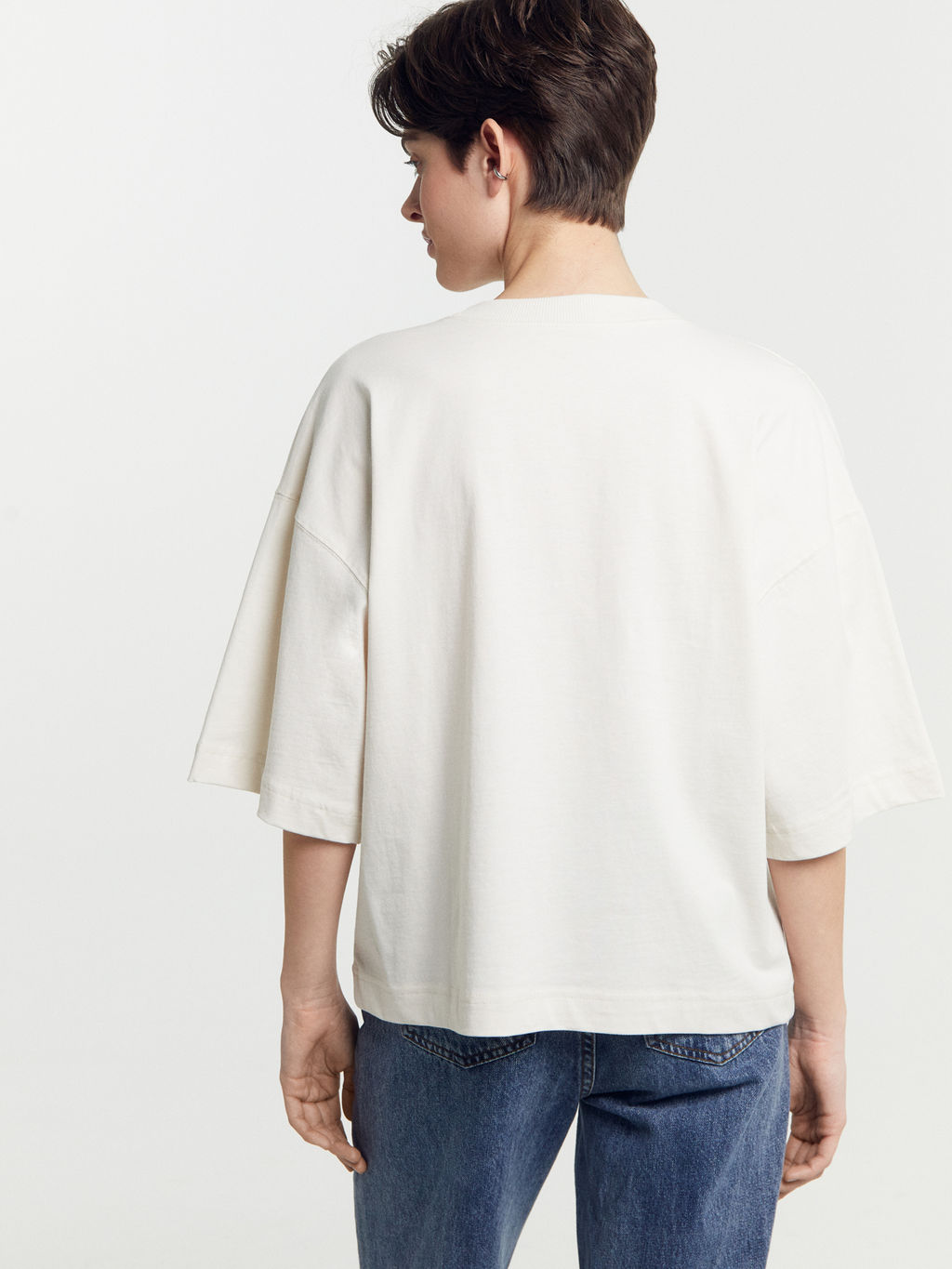 Футболка женская бежевая с печатью белый песок +печать 112769 - Mark formelle фото 7