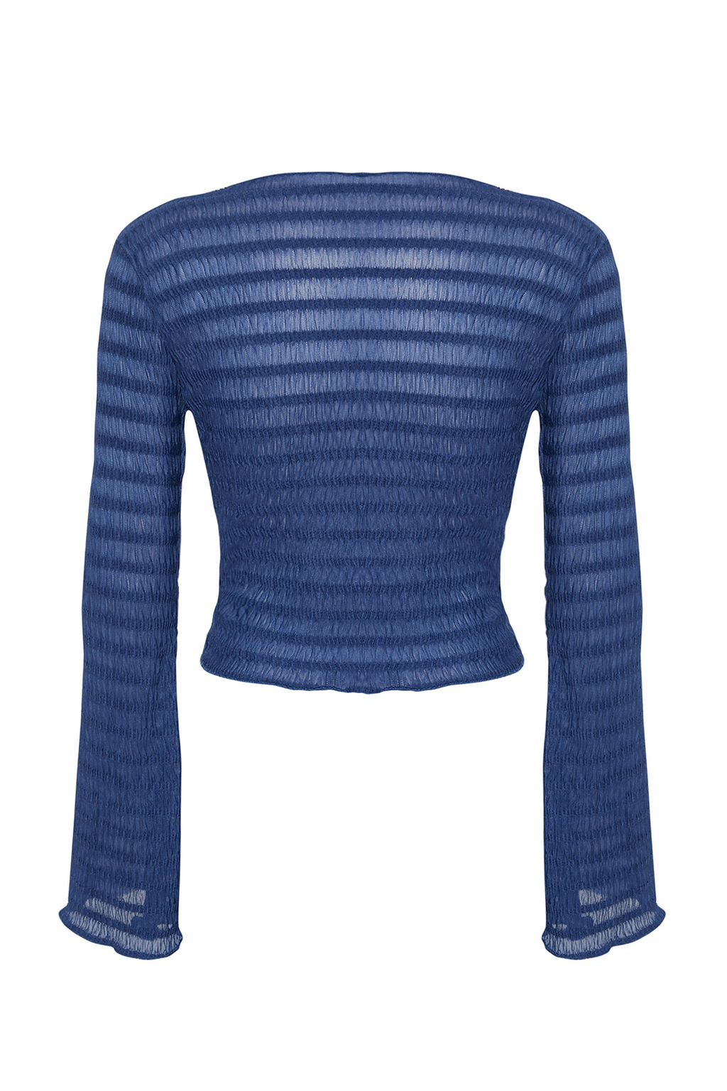 Trendyolmilla Ekru Premium Dokulu Fitted/Vucuda Oturan Baglama Detayl? Esnek Orme Bluz TWOSS24BZ00015 фото 8