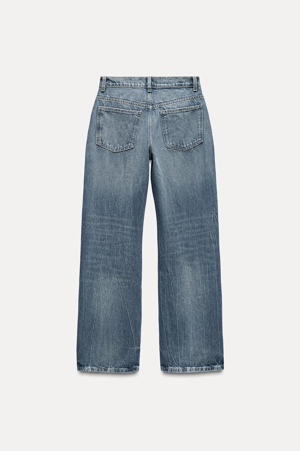 TRF RELAXED FIT MID-RISE JEANS WITH RIVETS - Zara фото 9