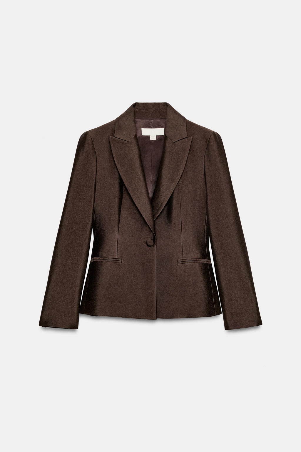 BLAZER ENTALLADA SATINADA / Marr?n - Zara фото 7