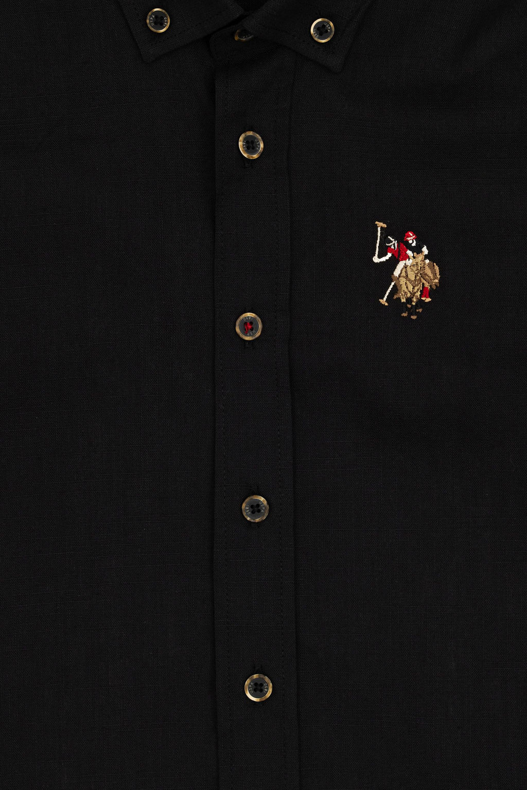 Рубашка U.s. Polo Assn для мальчика черная хлопок  фото 7
