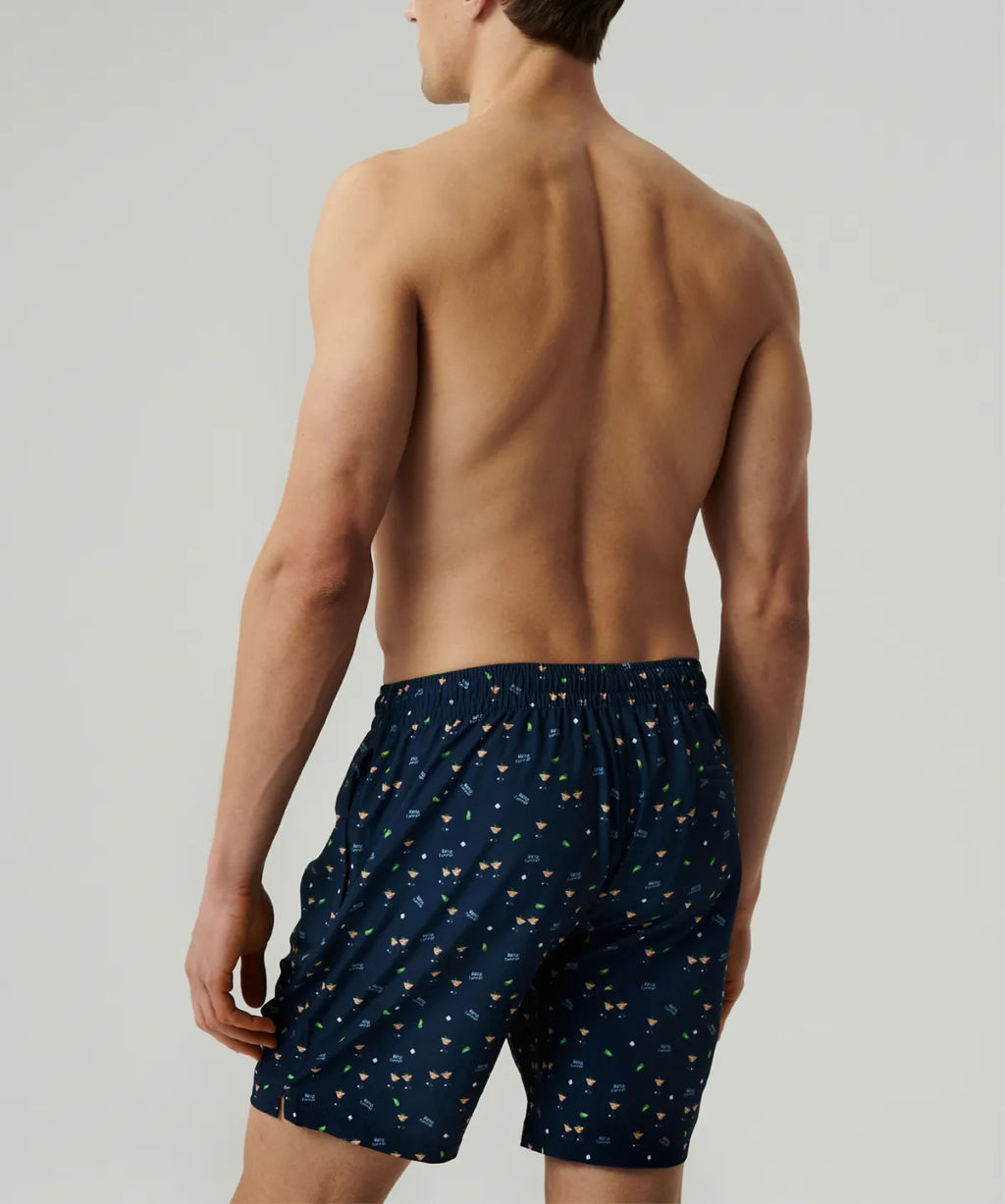 ATLANTIC KMB-221 Шорты мужские пляжные 4Way Stretch Hello Summer темно-синий  фото 4