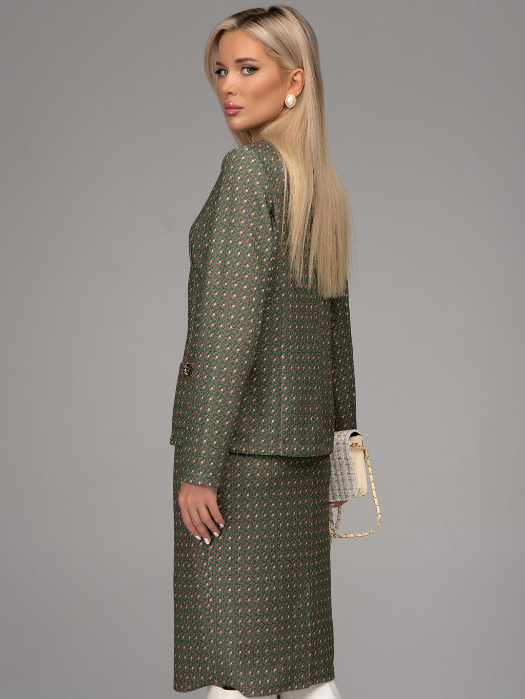 Костюм Шанель (зелёный) - Эльза фото 16
