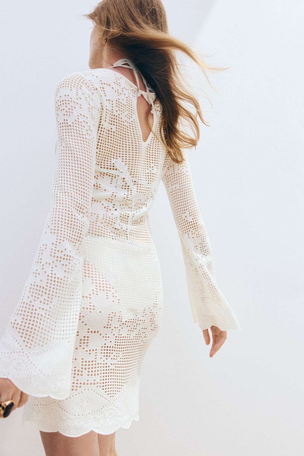 Vestido efecto crochet con motivos decorativos - H&m фото 5