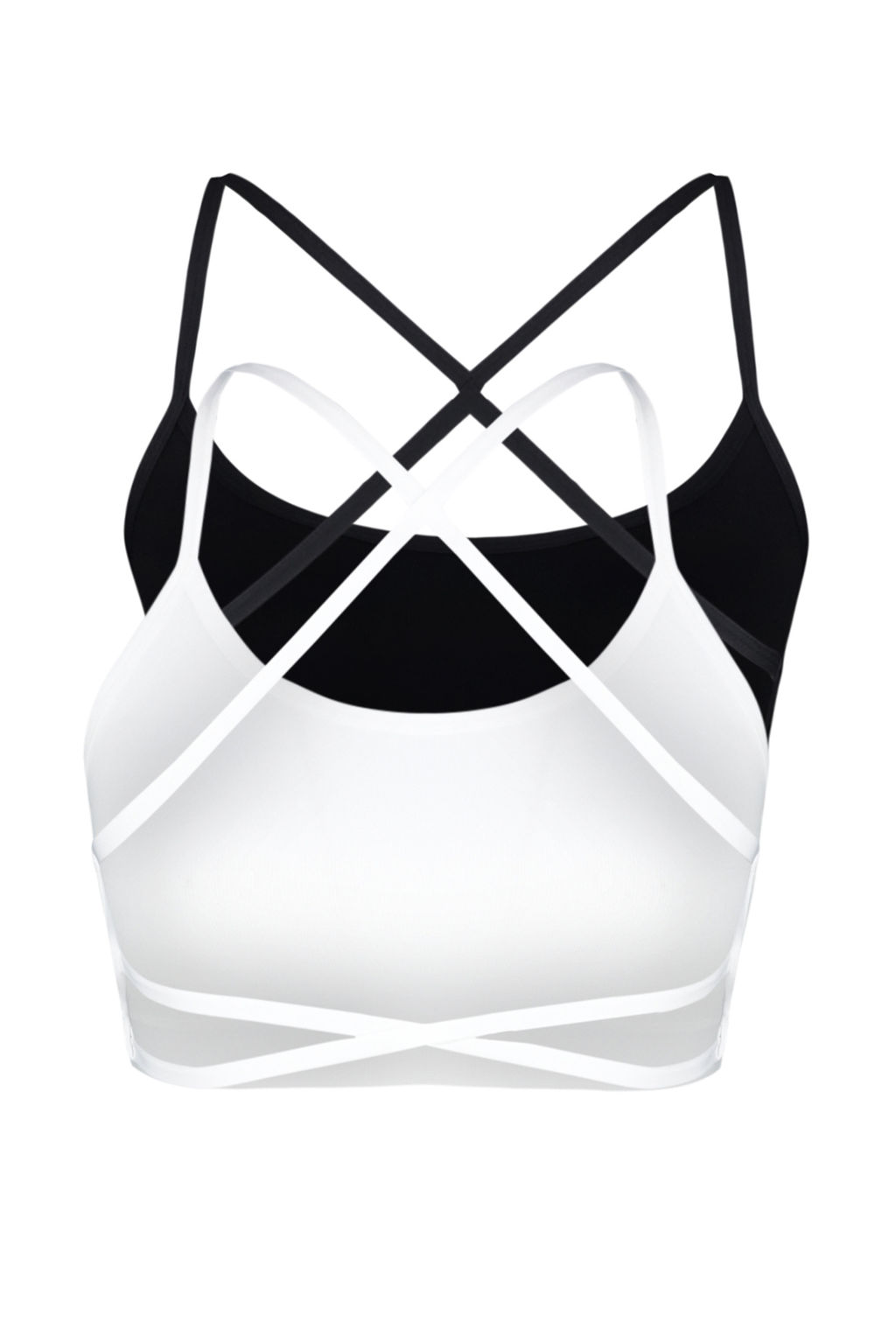 Trendyolmilla Siyah-Beyaz 2li Seamless/Dikisiz Ip Ask?l? Balensiz Kaps?z Bralette Orme Sutyen THMSS24SU00062 фото 20