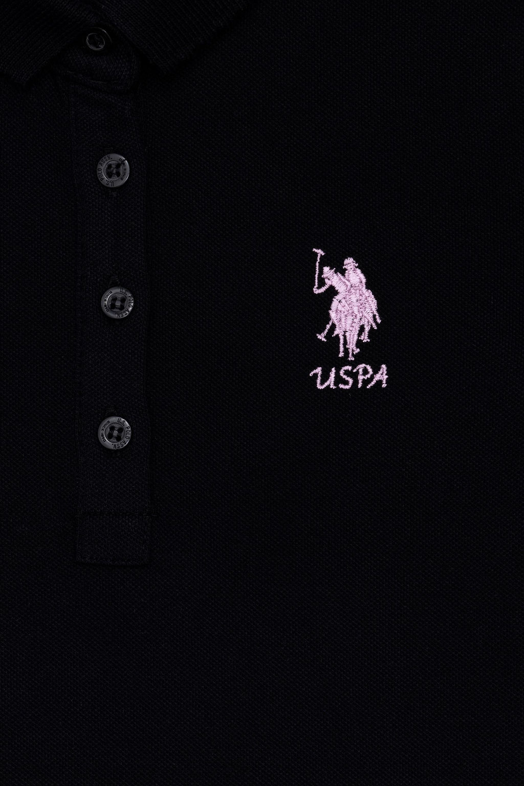 Черная базовая футболка для девочки - U.s. polo assn фото 3