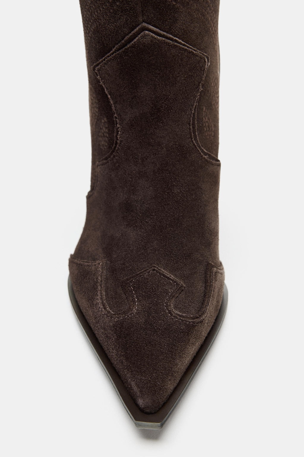 SPLIT SUEDE HEELED BOOTS - Zara фото 13
