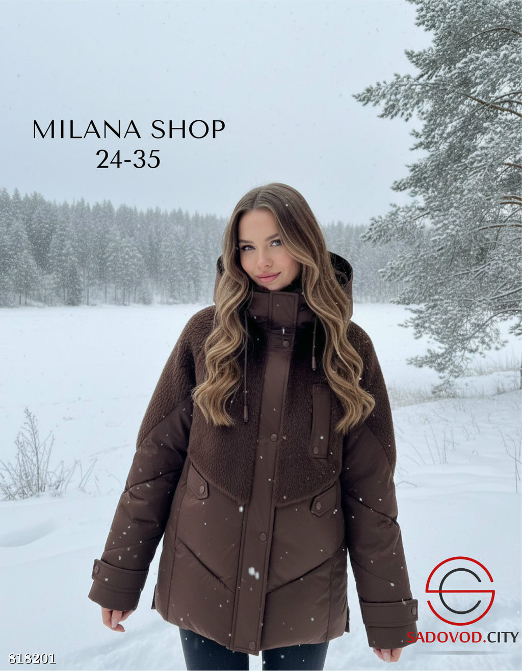 Зимняя женская куртка с капюшоном - Bruno фото 3