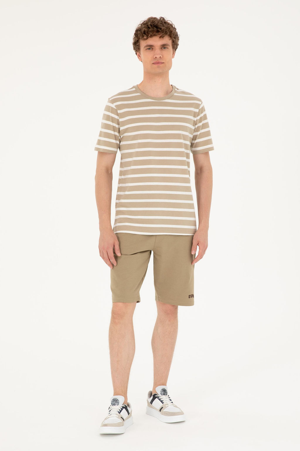 U. S. Polo Assn / Мужские трикотажные шорты цвета хаки - U.s. polo assn фото 3
