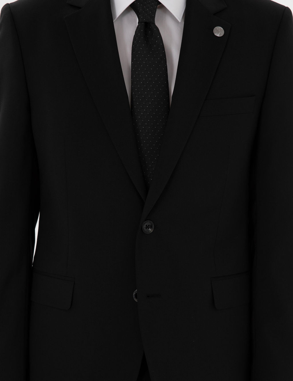 Siyah Slim Fit Y_n Tak_m Elbise