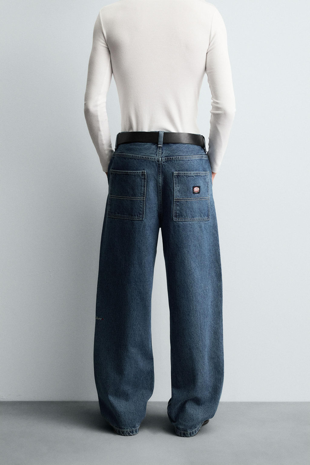 DENIM CHINO TROUSERS - Zara фото 3