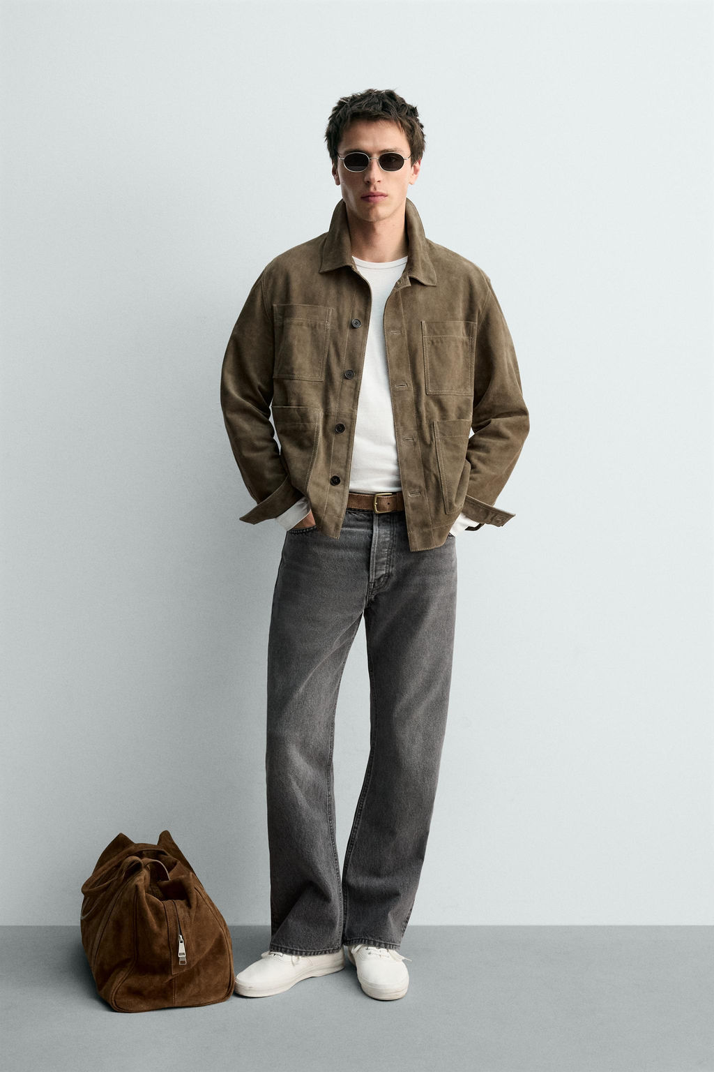 LIMITED EDITION LEATHER SUEDE JACKET WITH POCKETS - Zara фото 9