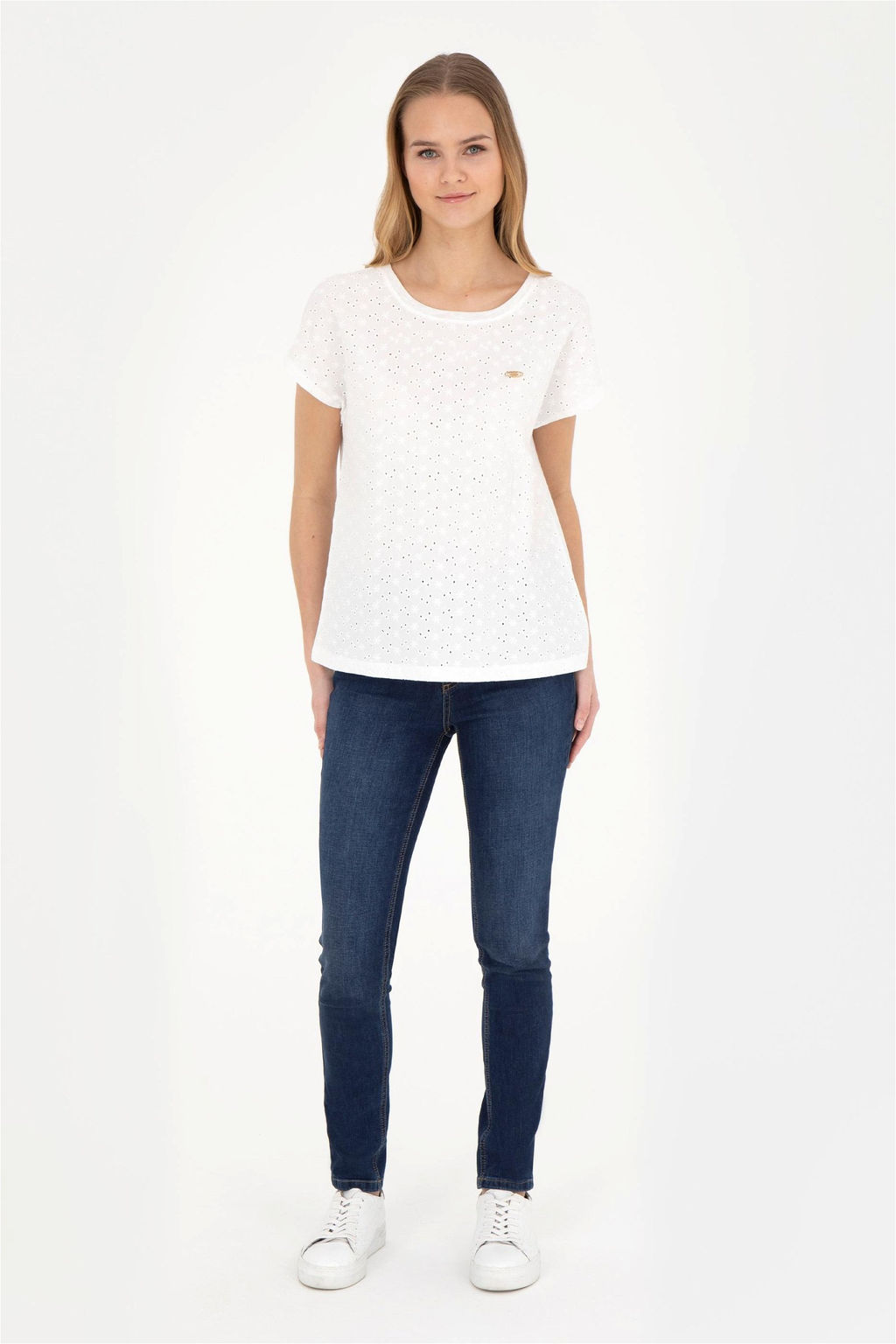 Женская футболка цвета экрю - U.s. polo assn фото 4