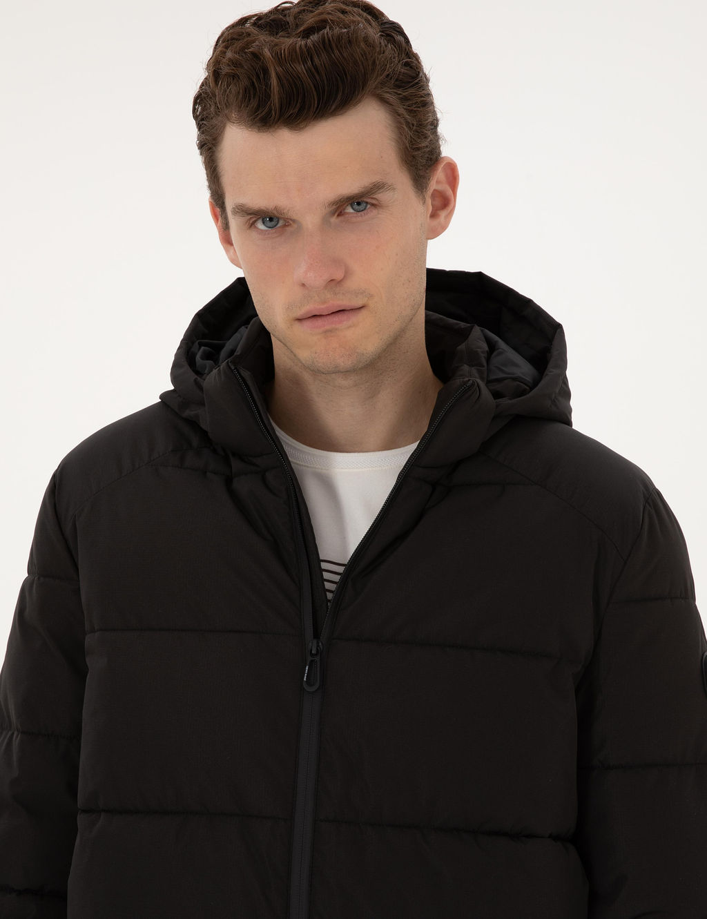 Siyah Kap__onlu Mont - Pierre cardin фото 2