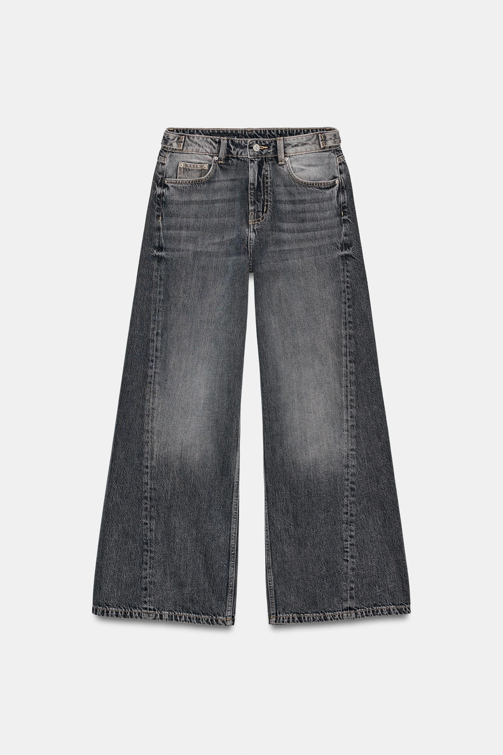 Z1975 WIDE LEG MID-WAIST SEAM JEANS - Zara фото 8