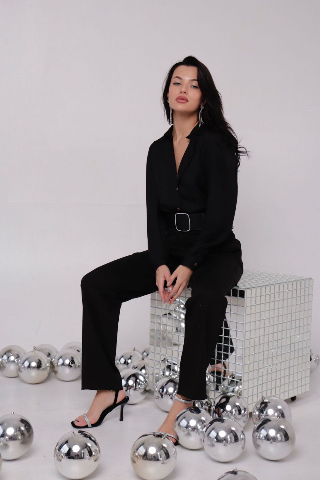 11253 Брюки чёрные (остаток: 42, 44, 46) - Martichelli фото 20