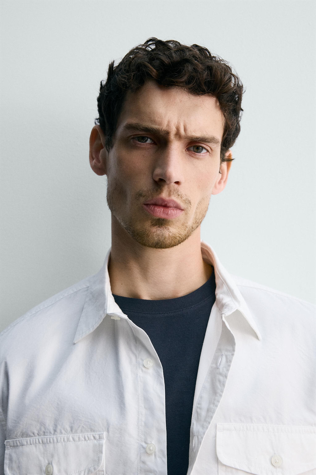 CAMISA ALGOD?N - LYOCELL BOLSILLOS / Blanco - Zara фото 6