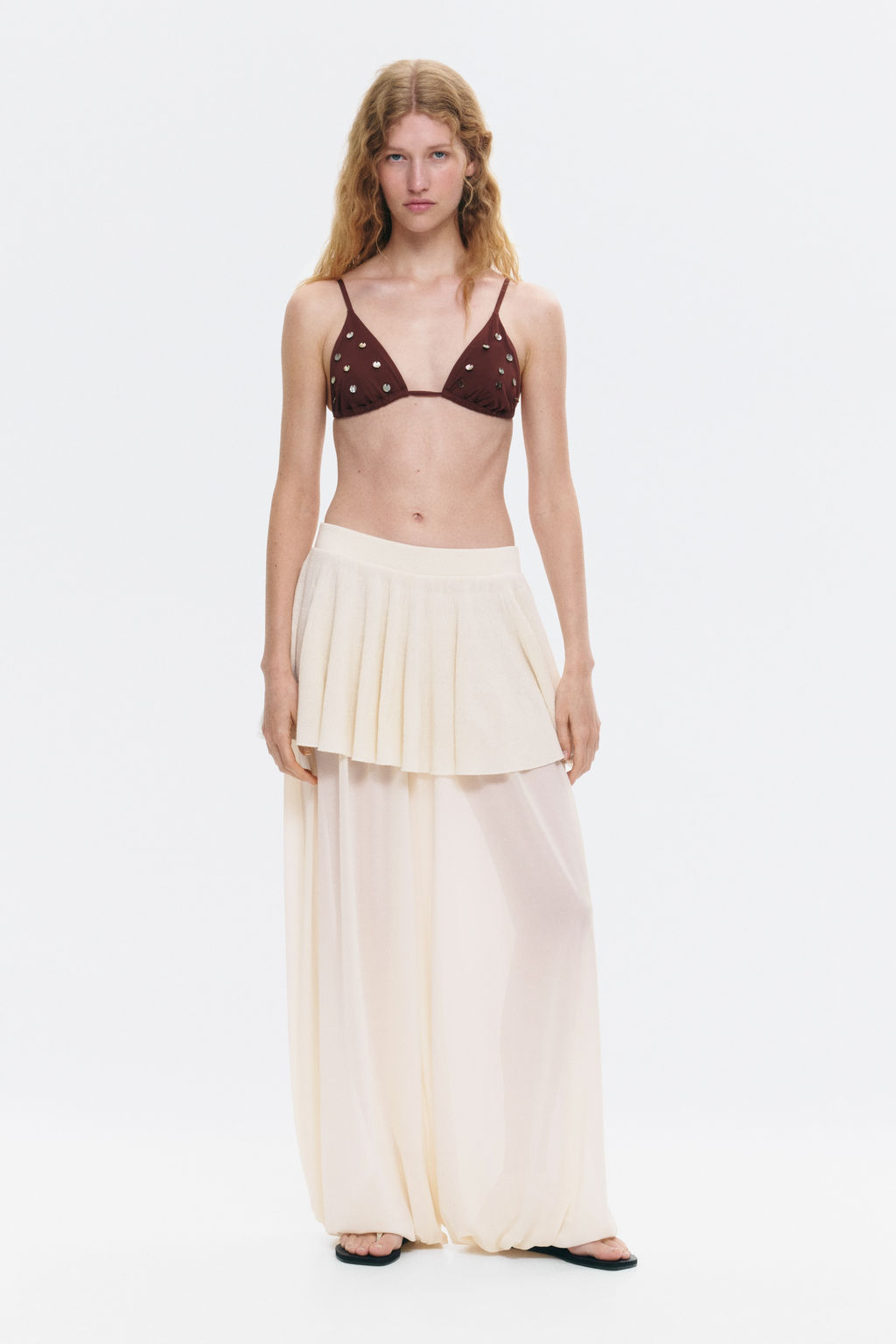 Pantal?n de malla con falda superpuesta - H&m фото 2