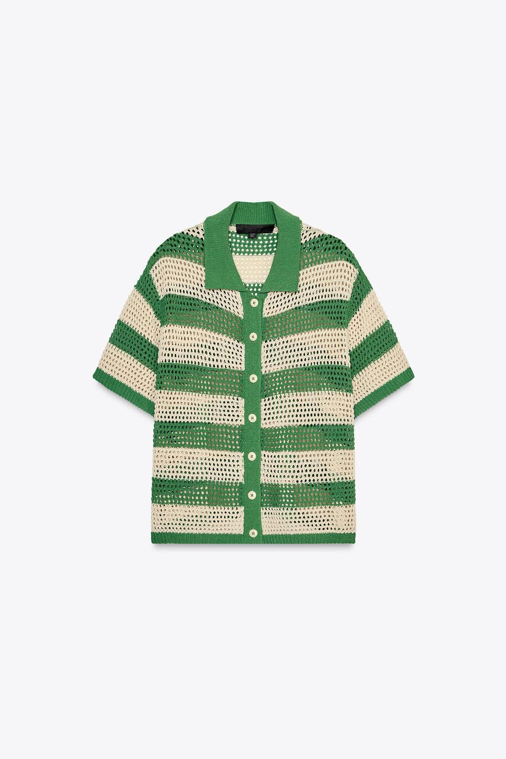 KNITTED POLO CARDIGAN - Zara фото 7