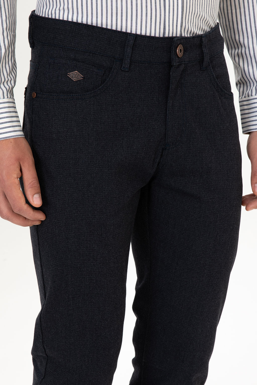 Erkek Lacivert Slim Fit Kanvas / Chino Pantolon - U.s. polo assn фото 11