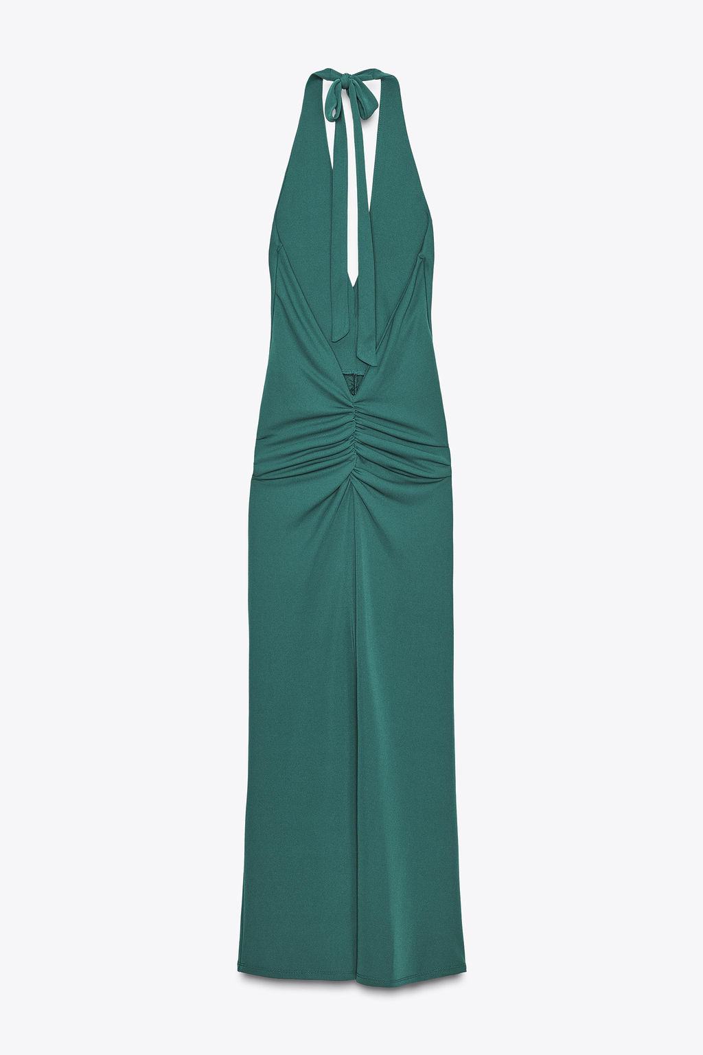 GATHERED HALTERNECK MAXI DRESS - Zara фото 8