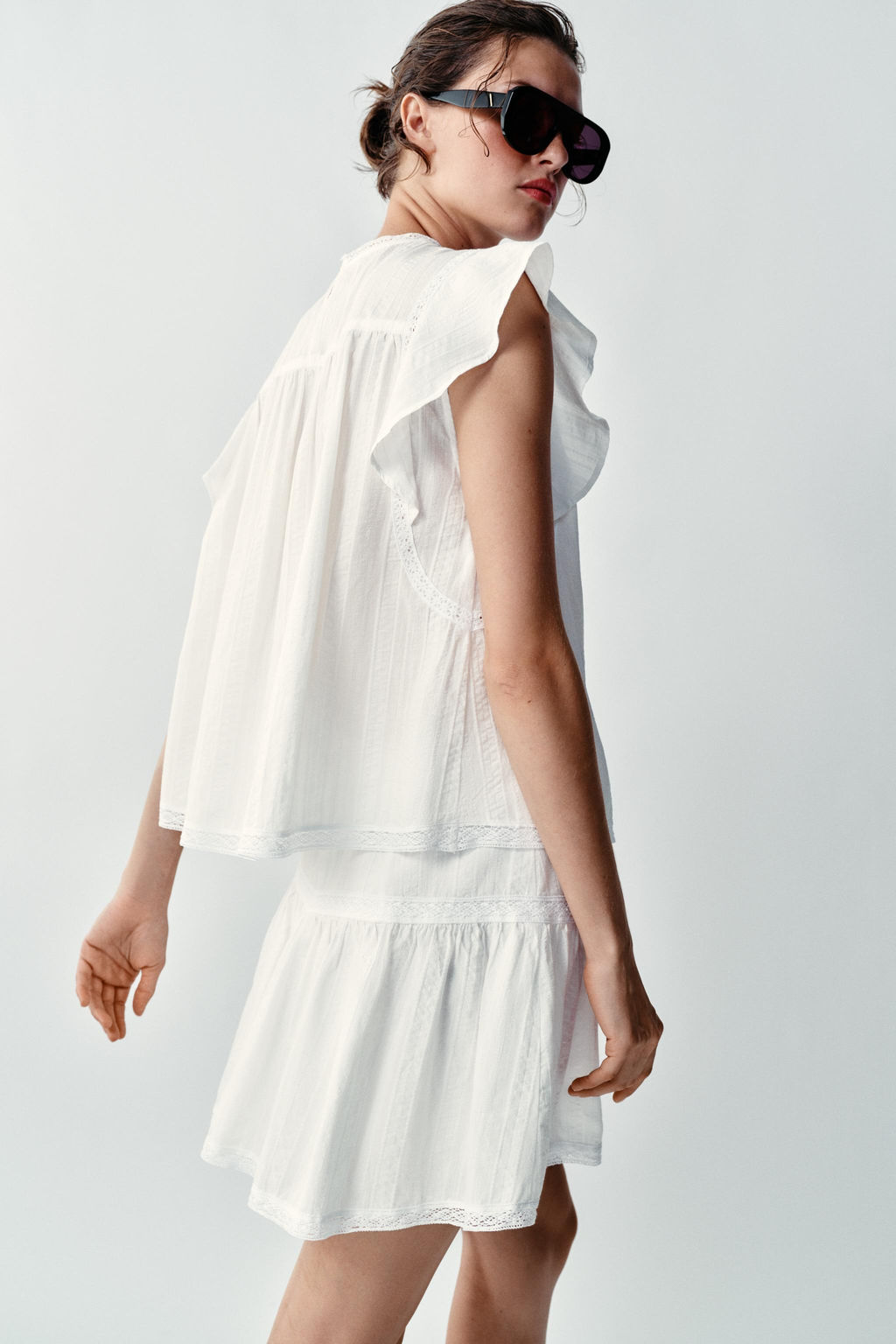 FALDA PANTAL?N ROM?NTICA ENTREDOSES / Crudo - Zara фото 5