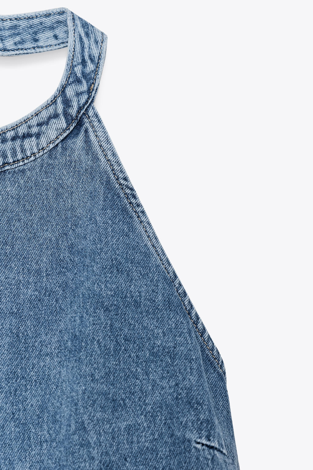 Z1975 HALTER DENIM PATCHWORK TOP - Zara фото 9