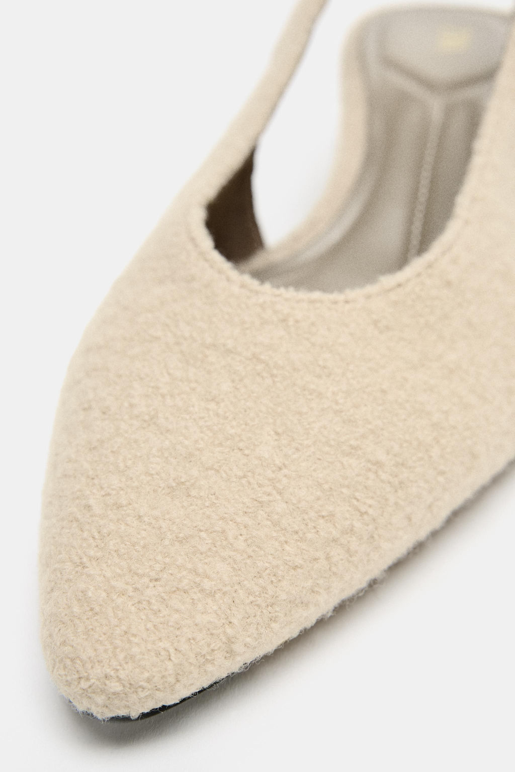 SHEARLING EFFECT SLINGBACK SHOES - Zara фото 12