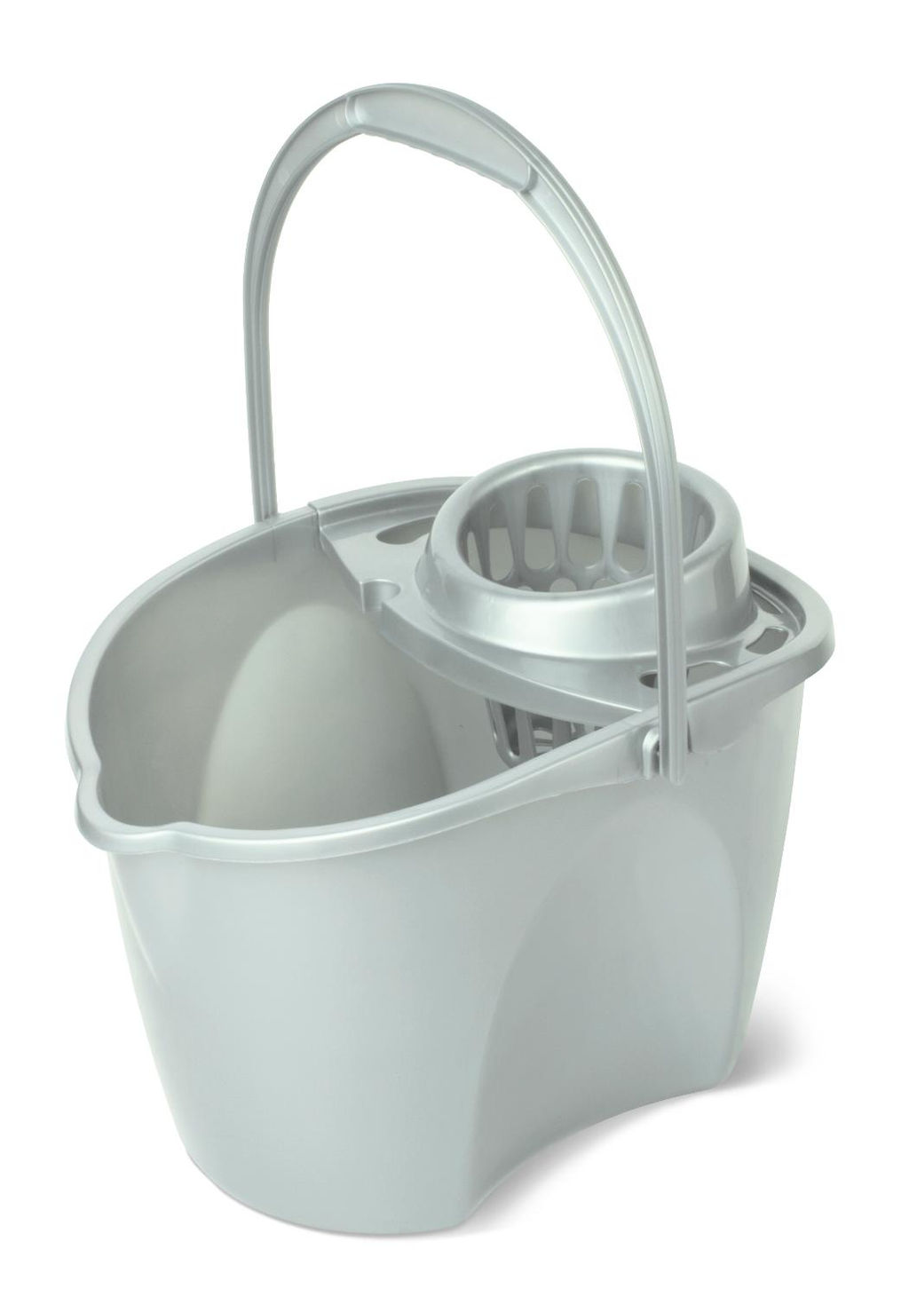 Ведро 12л с отжимом, со сливом"Престо" овальное С646