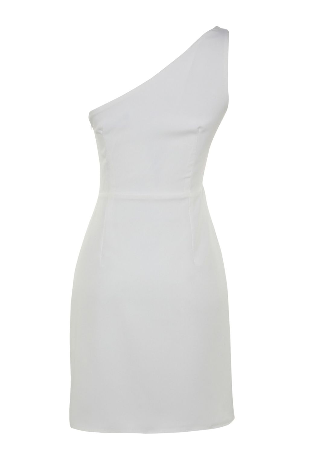 Ekru Vucuda Oturan Tek Omuzlu Mini Astarl? Dokuma Elbise TWOSS23EL01757 - Trendyolmilla фото 8