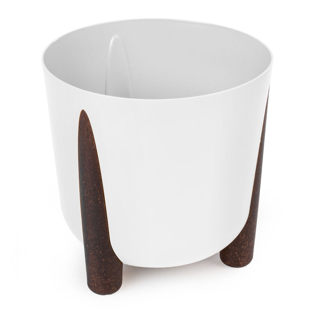 Кашпо на ножках "Жардин" 21л (с дренажной вставкой)(белый) М9127