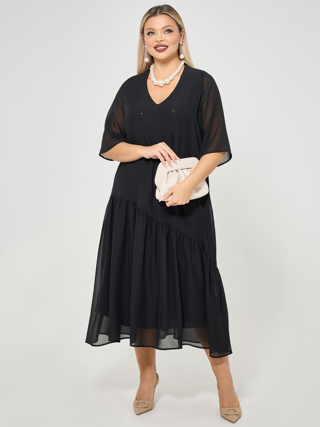 Платье 0361-1с чёрный кристалл