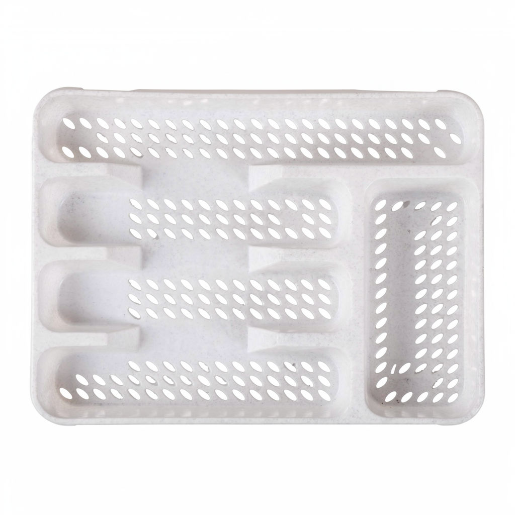 Цена за 2 шт. Лоток для столовых приборов "Капелька" белый М7067