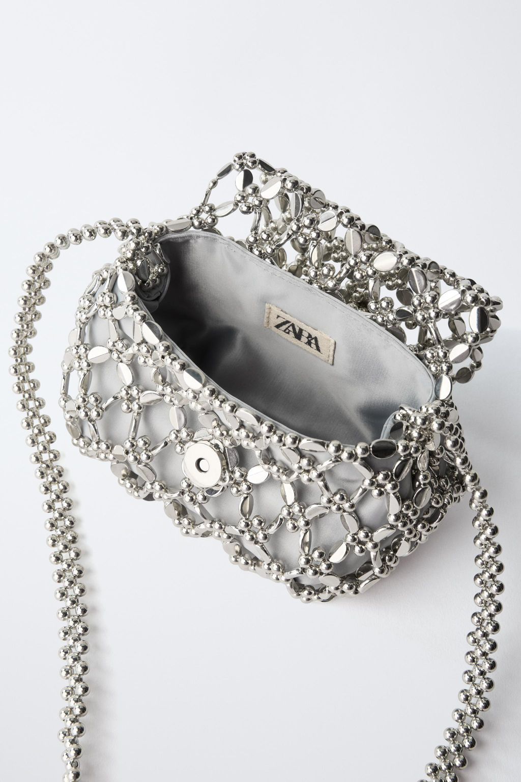 BOLSO ABALORIOS / Plata - Zara фото 4