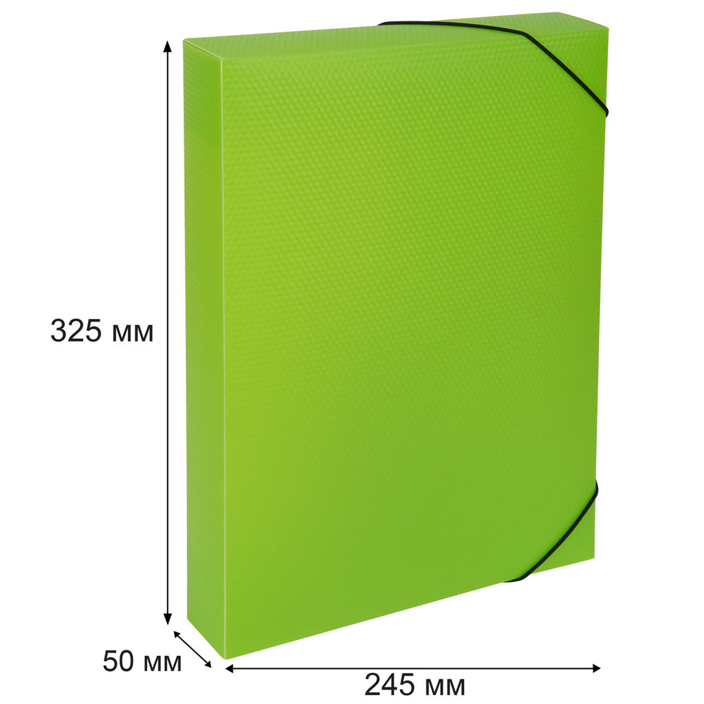 Expert Complete Короб архивный пластиковый 50 мм 1 шт. PRISMA NEON A4 эффект 3D лайм ЕС240441021